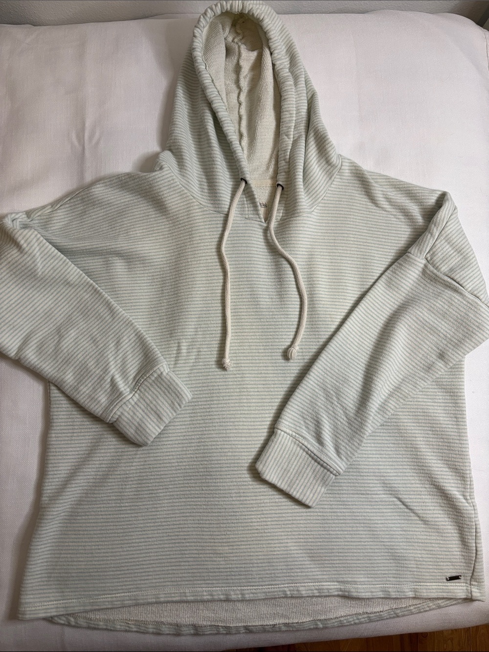 O'Neill Pale Mint Striped Hooded Pullover Terrycloth —316sku